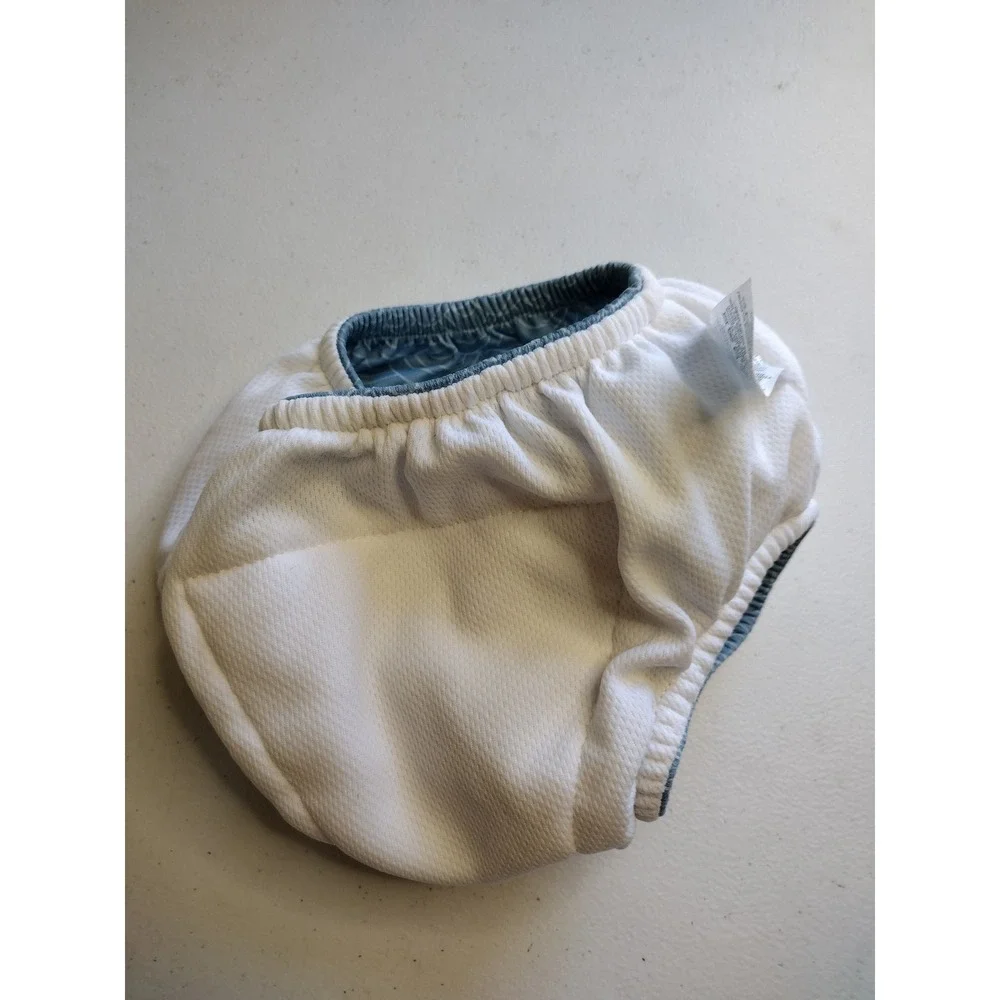 Green Sprouts Reusable Swim Diaper Blue Wave‎ Print 12 Months 18-22 lbs